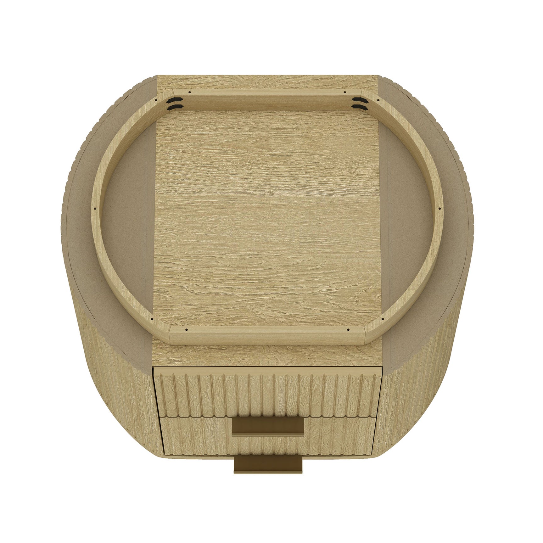 Olivia Nightstand in Natural Oak and Gold (set of 2) - Ornate Home