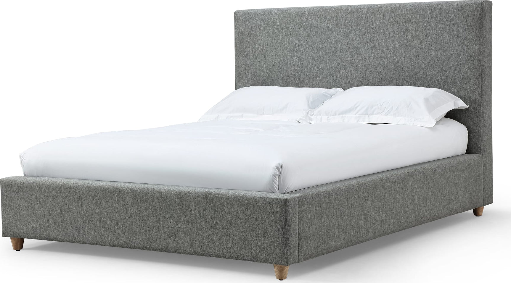 Olivia Pewter Full Upholstered Platform Bed - Ornate Home