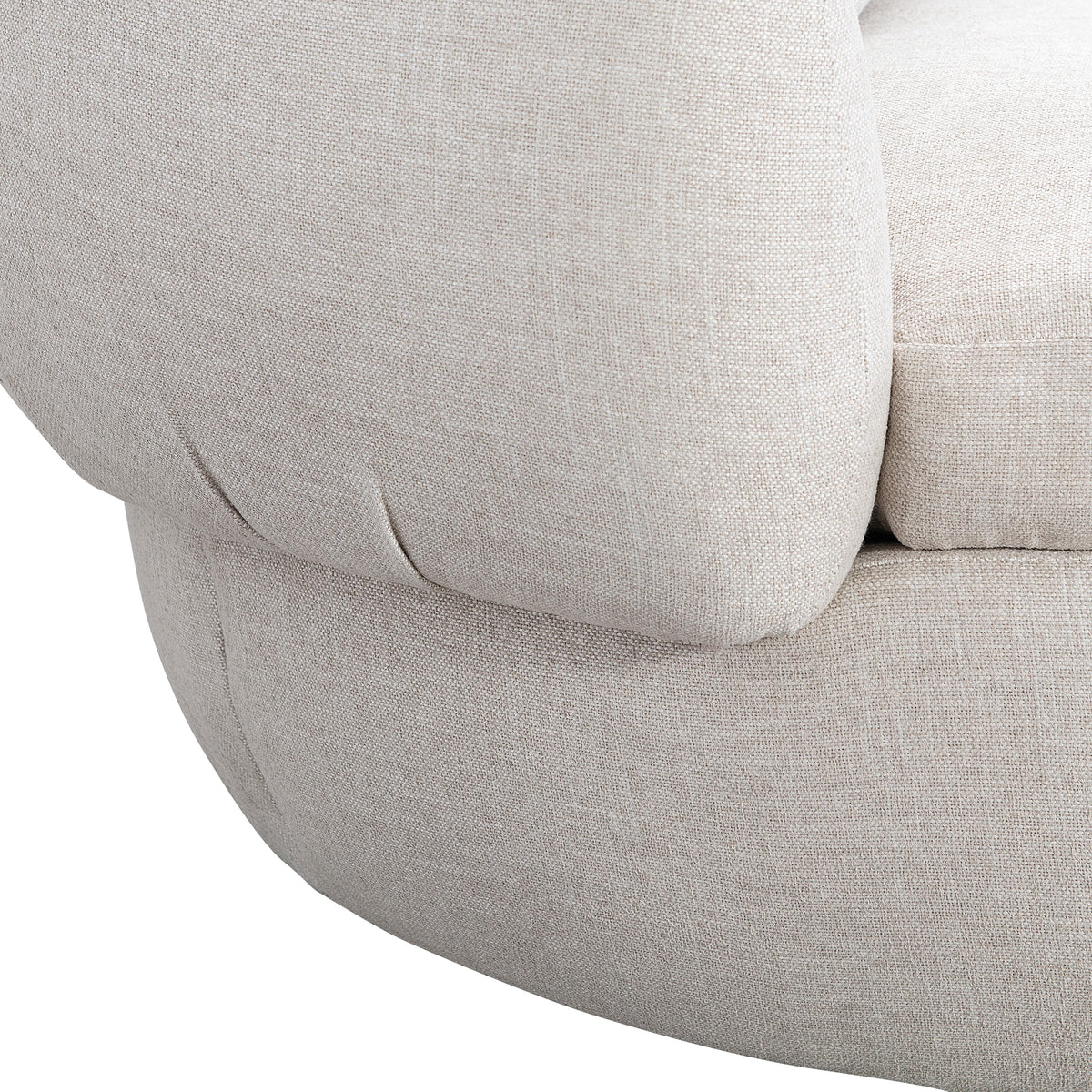 Ollie Ivory Swivel Chair - Ornate Home