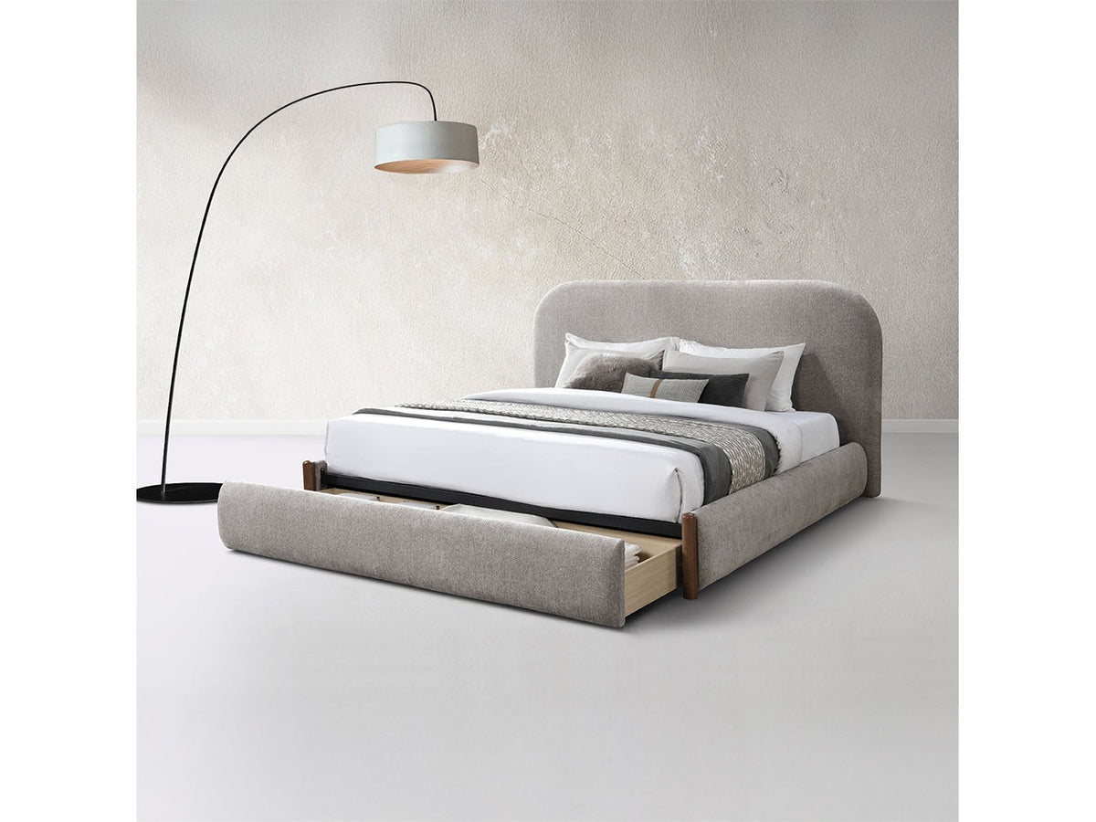 Ollya Gray Full Bed w/Storage - Ornate Home