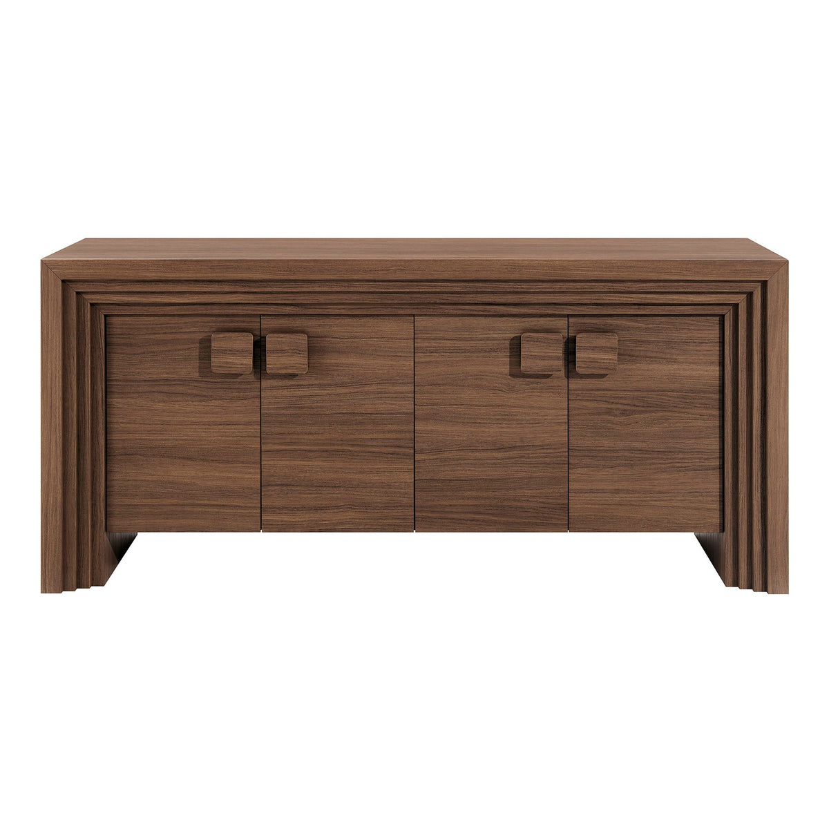 Olney Walnut 4-Door Fluted Sideboard
