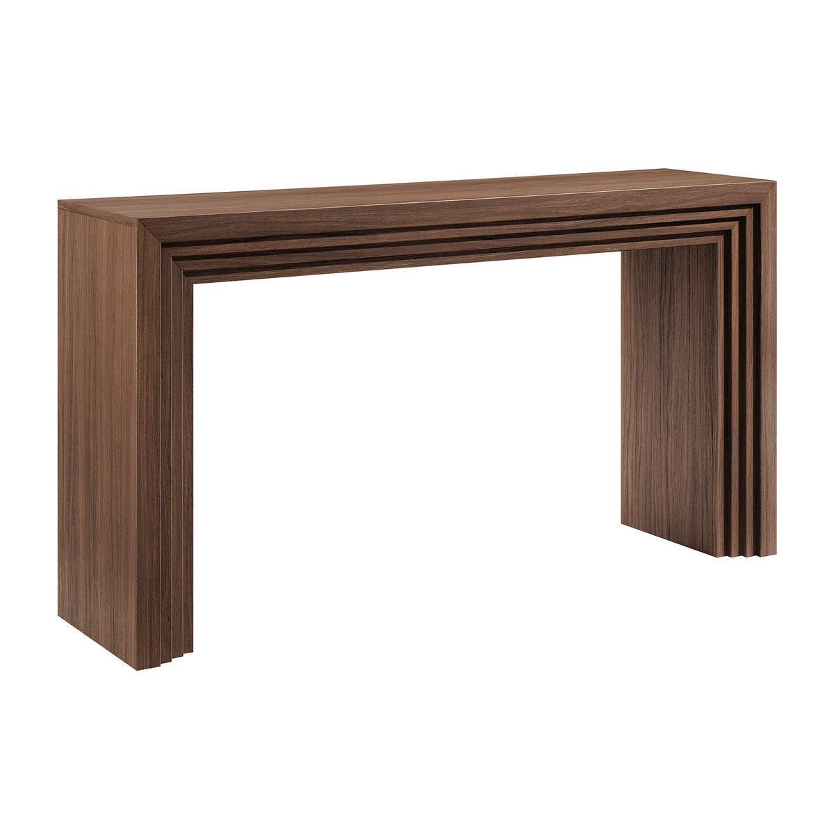 Olney Walnut 63 Inch Fluted Console Table