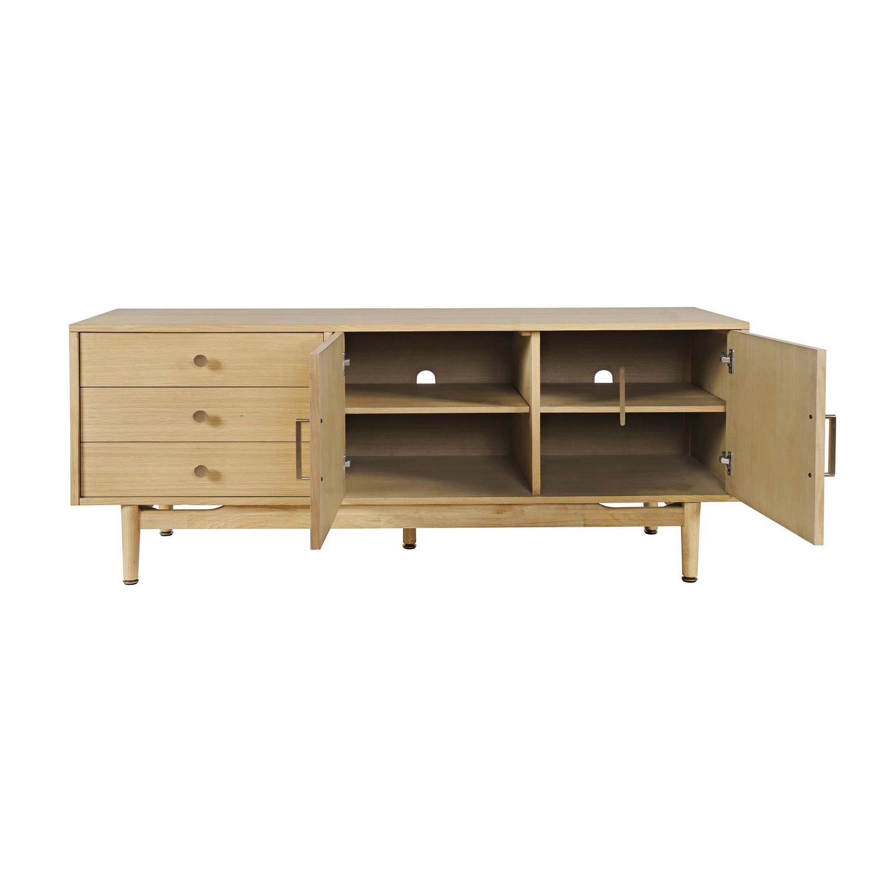 Olson Light Oak Media Console 67 - Ornate Home