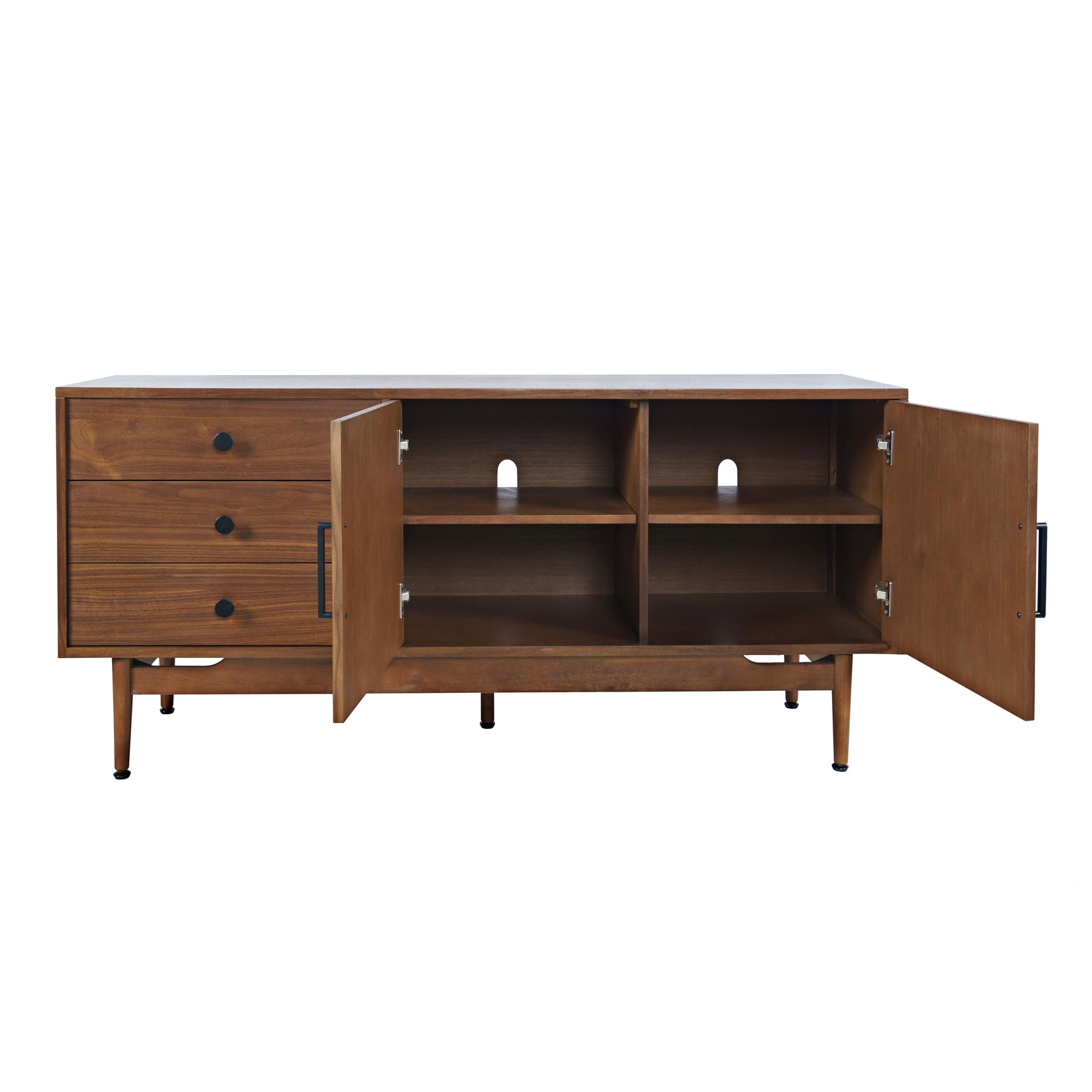 Olson Walnut Media Console 57 - Ornate Home