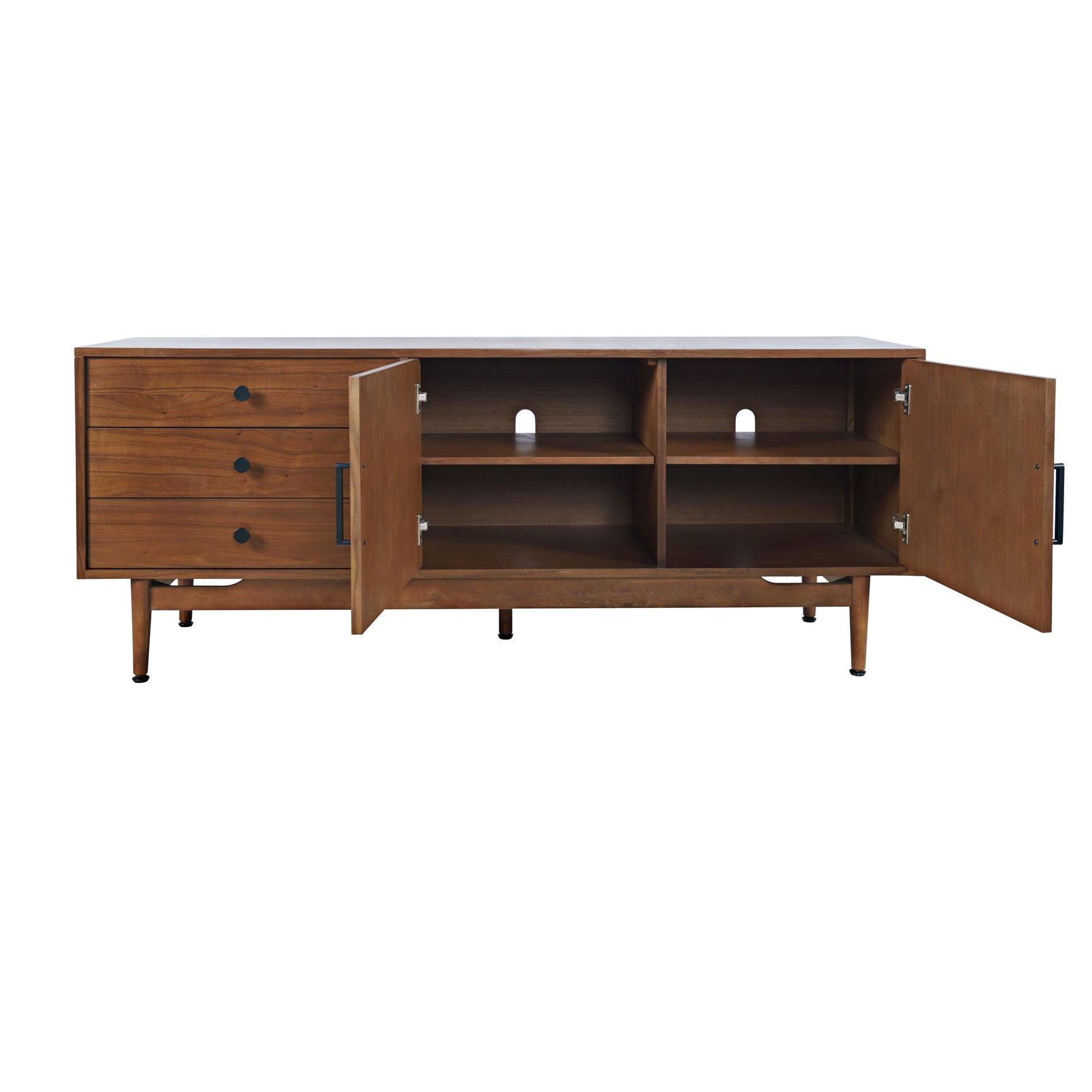 Olson Walnut Media Console 67 - Ornate Home