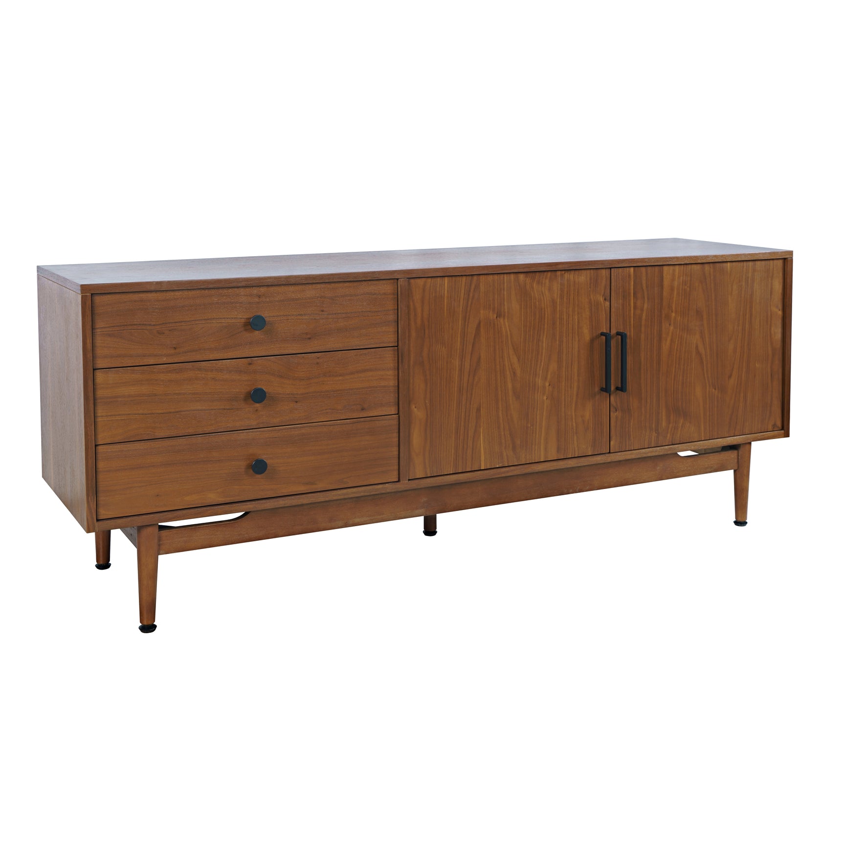 Olson Walnut Media Console 67 - Ornate Home