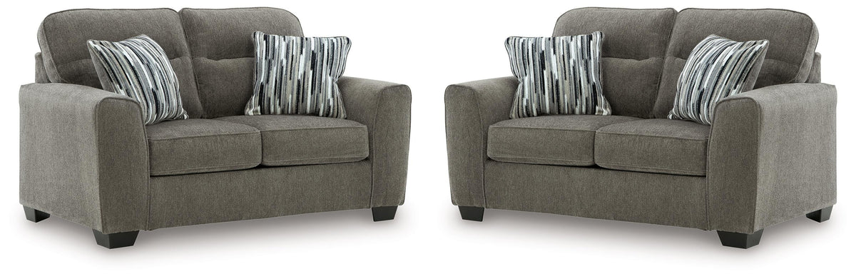 Olten Graphite 2 Loveseats - Ornate Home