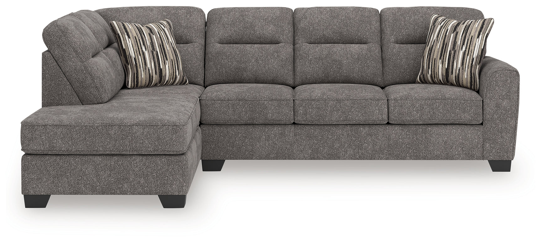 Olten Graphite 2-Piece LEF Sectional with Chaise - Ornate Home