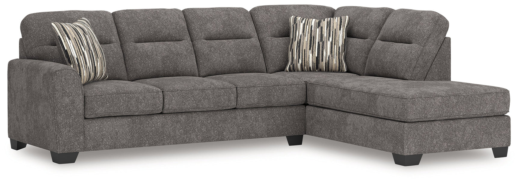 Olten Graphite 2-Piece Sectional with Chaise (Online Special Price) - Ornate Home