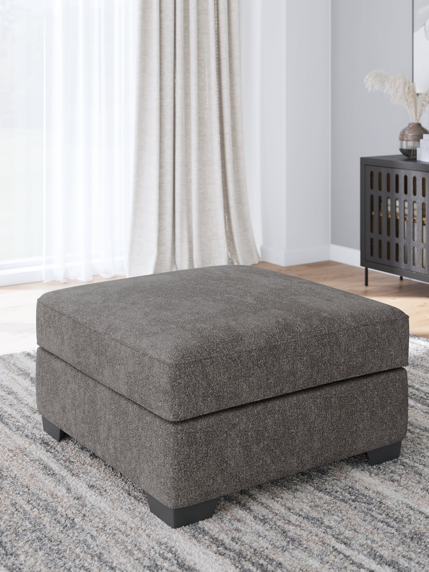 Olten Graphite Oversized Accent Ottoman (Online Special Price) - Ornate Home