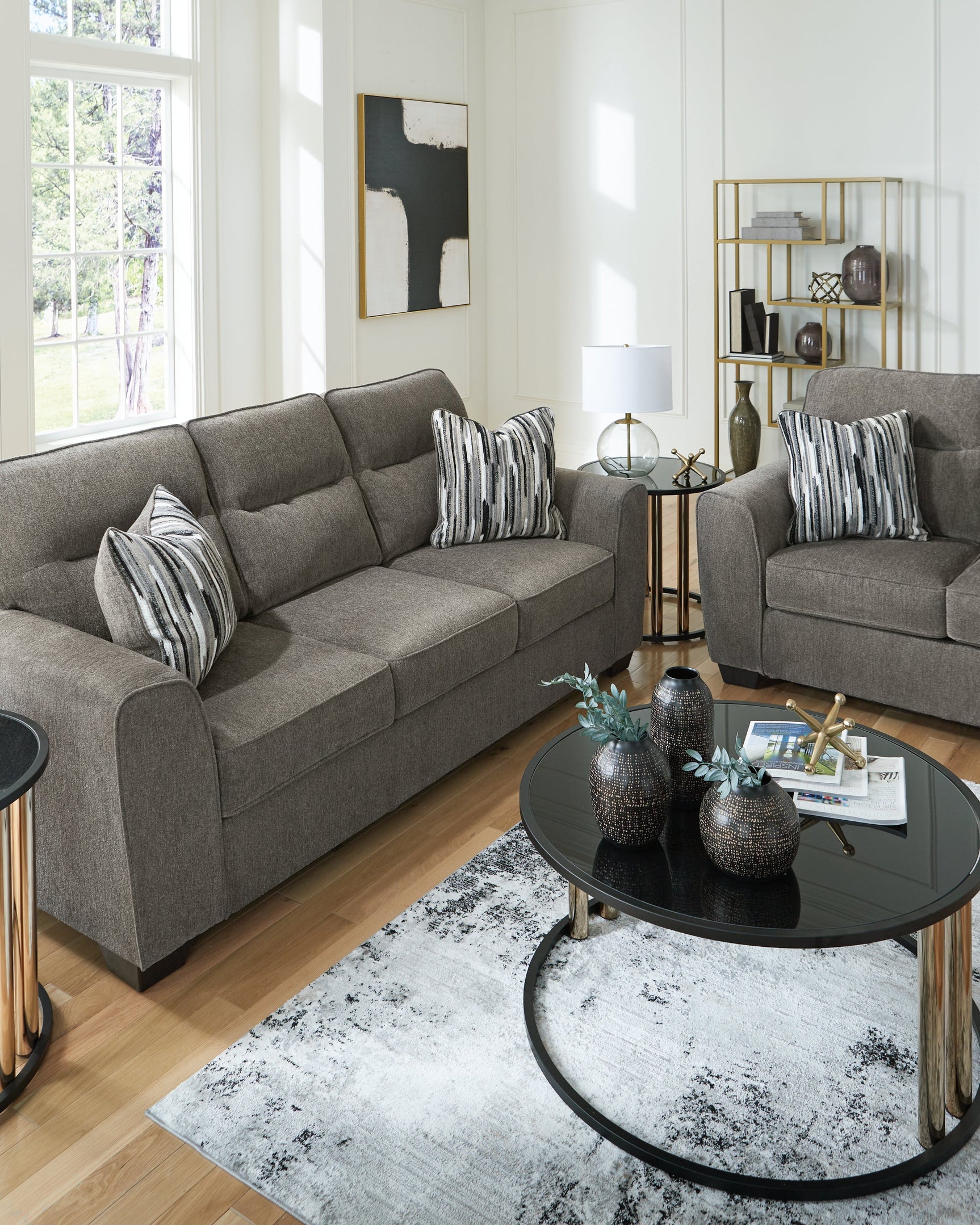 Olten Graphite Sofa and Loveseat (Online Special Price) - Ornate Home