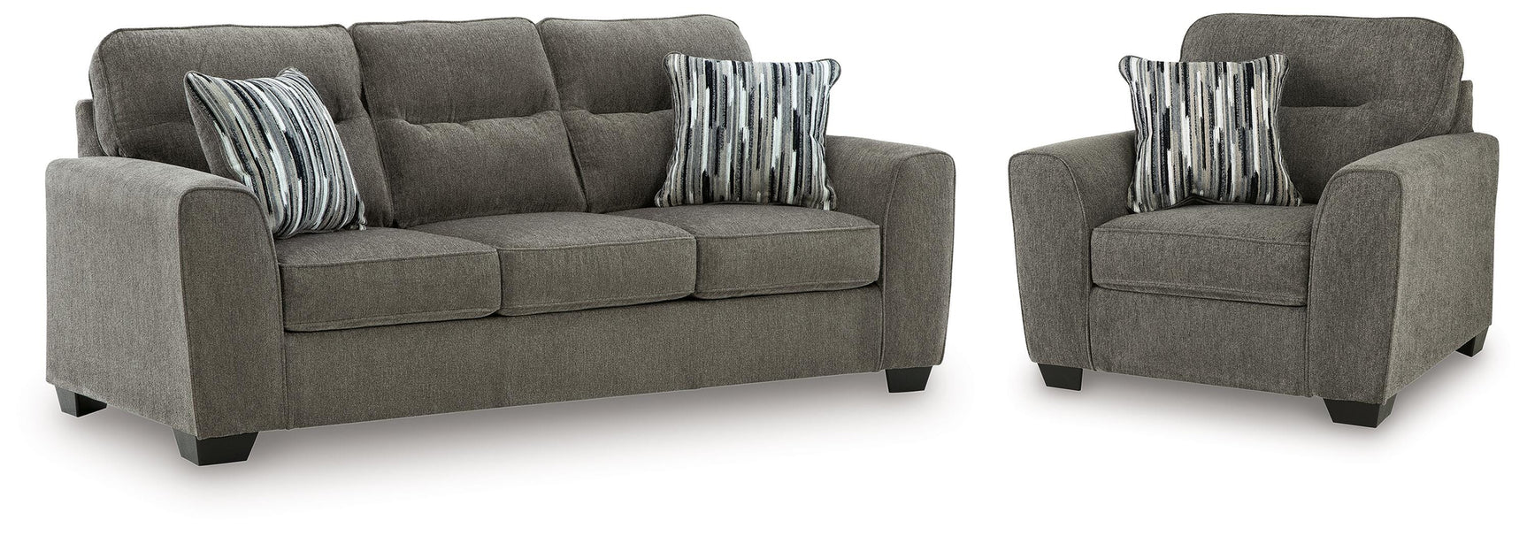 Olten Graphite Sofa and Oversized Chair - Ornate Home