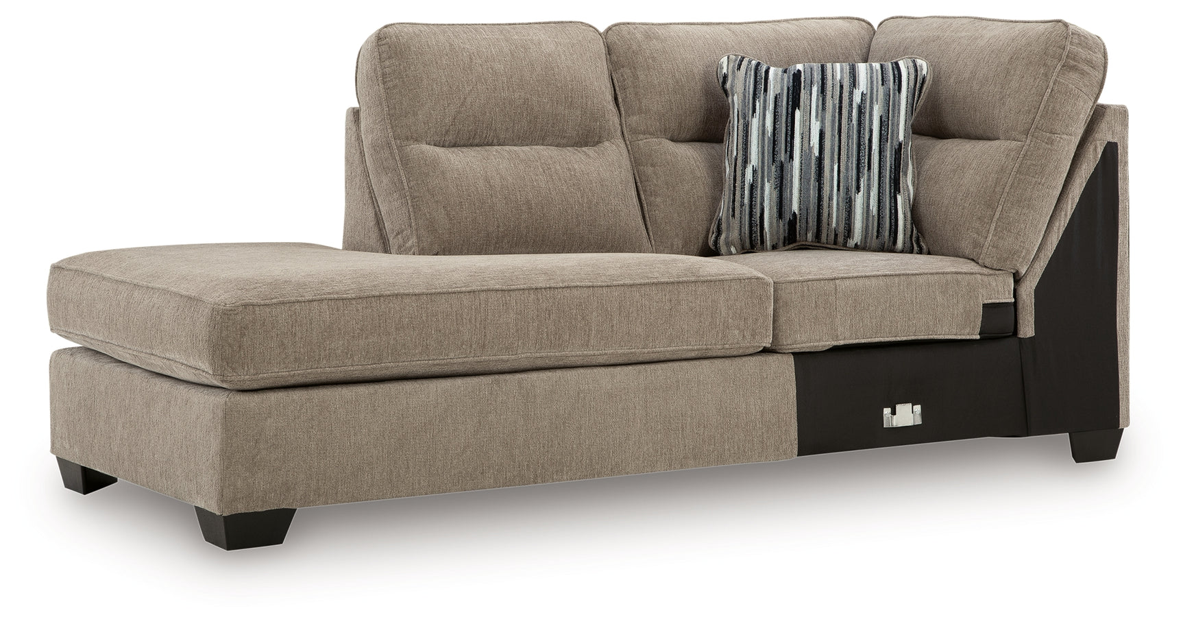 Olten Mocha 2-Piece Sectional with Chaise and Ottoman (Online Special Price) - Ornate Home