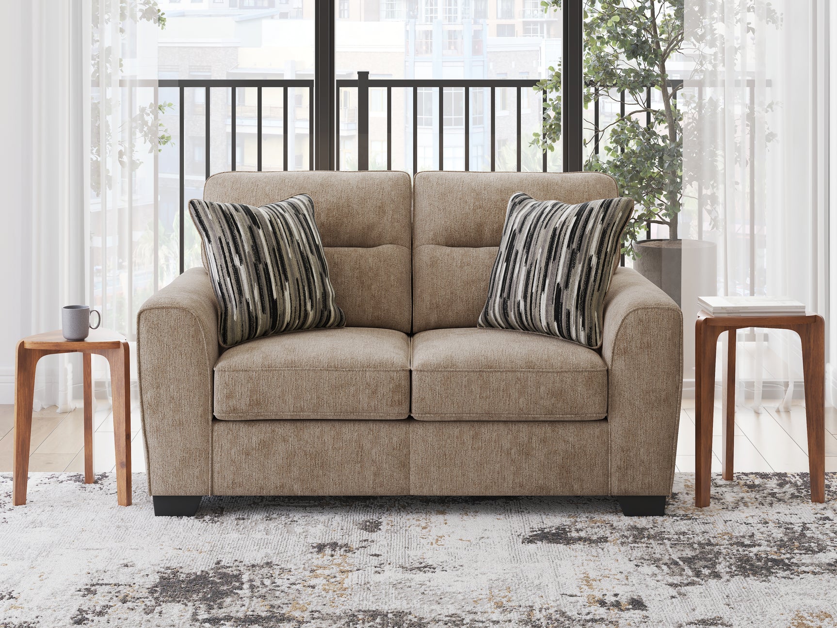 Olten Mocha Loveseat - Ornate Home
