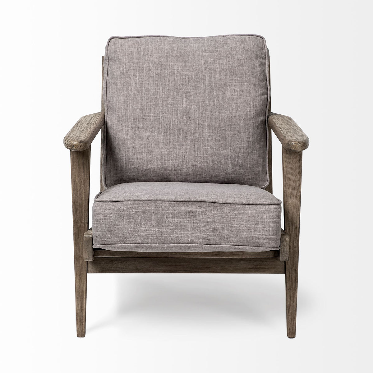 Olympus Flint Gray Fabric Covered Wooden Frame Accent Chair - Ornate Home