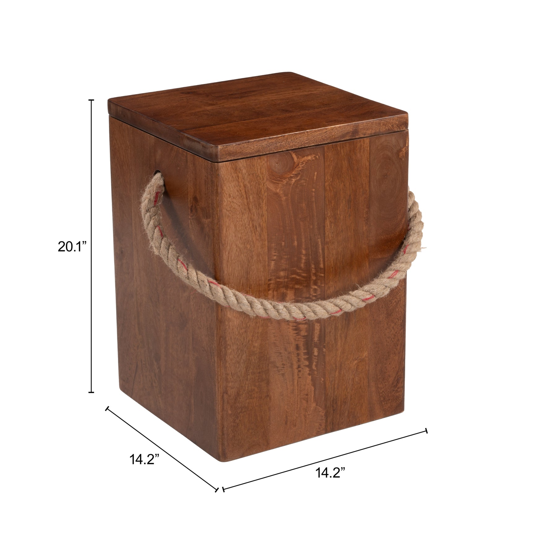 Omaga Walnut Storage Side Table - Ornate Home
