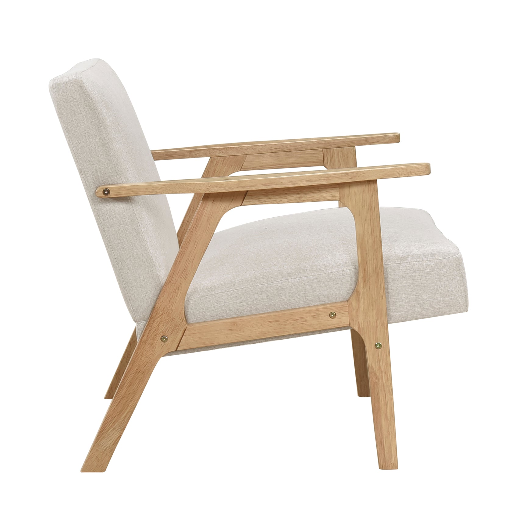 Omara Beige Accent Chair (Light Brown) - Ornate Home