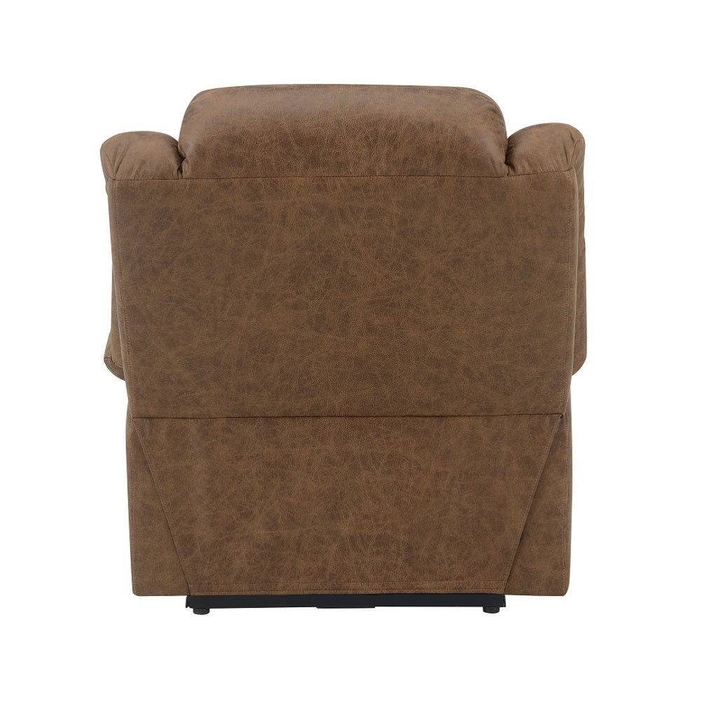 Omarion Brown Power Recliner W/Lift & Heating & Massage - Ornate Home
