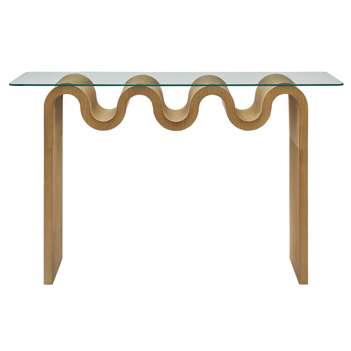 Ondine Natural Glass Top 50" Console Table - Ornate Home