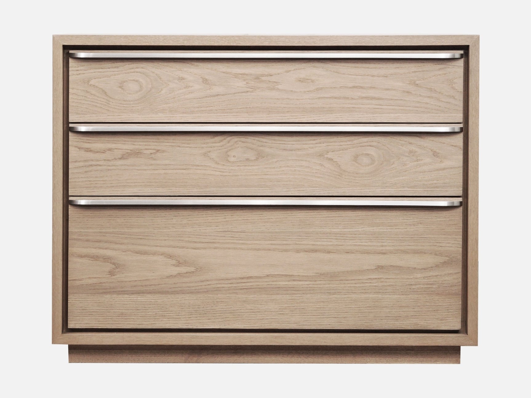 One Coastal Modern Three Drawer USB-charging Nightstand in Bisque - Ornate Home