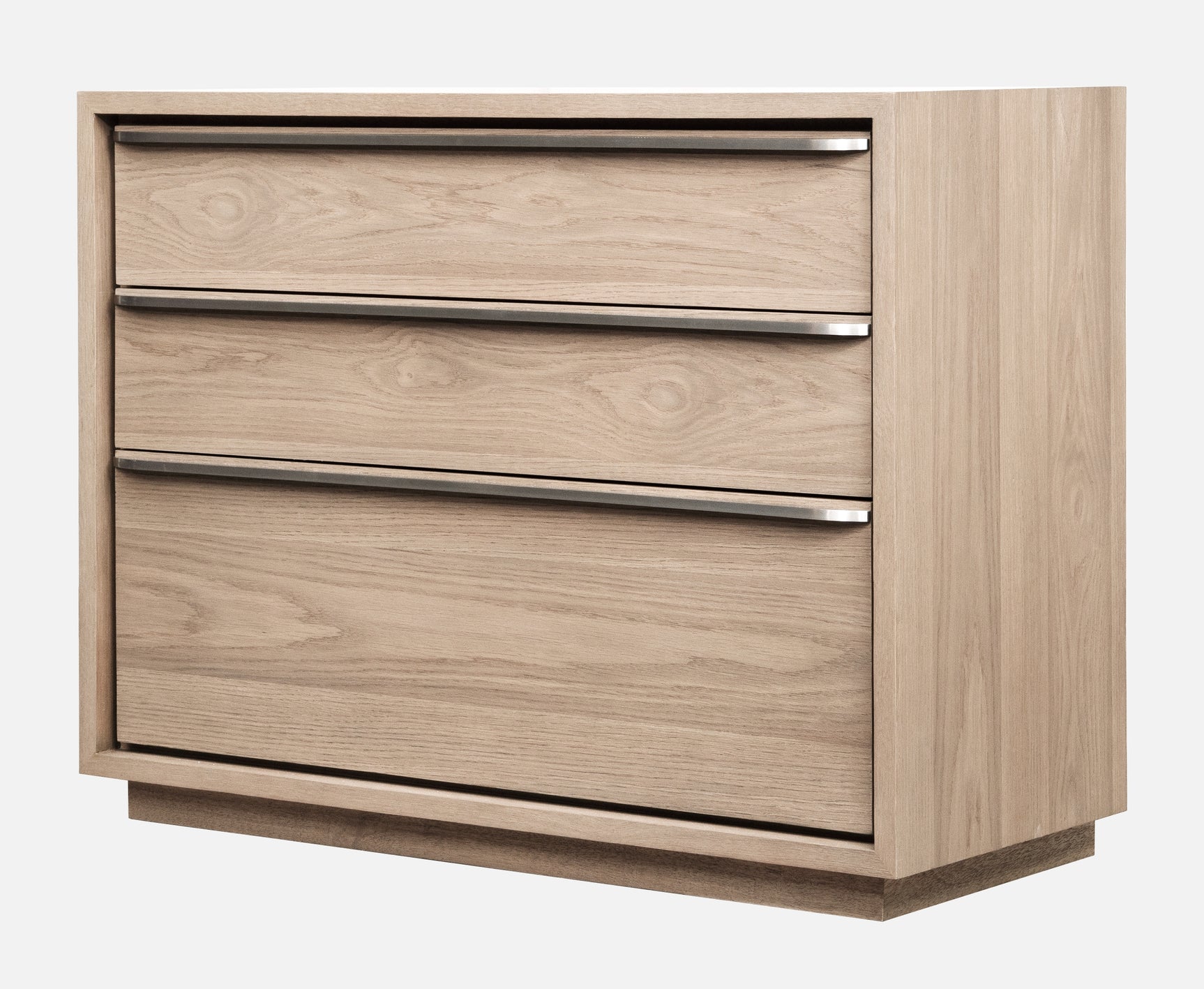 One Coastal Modern Three Drawer USB-charging Nightstand in Bisque - Ornate Home