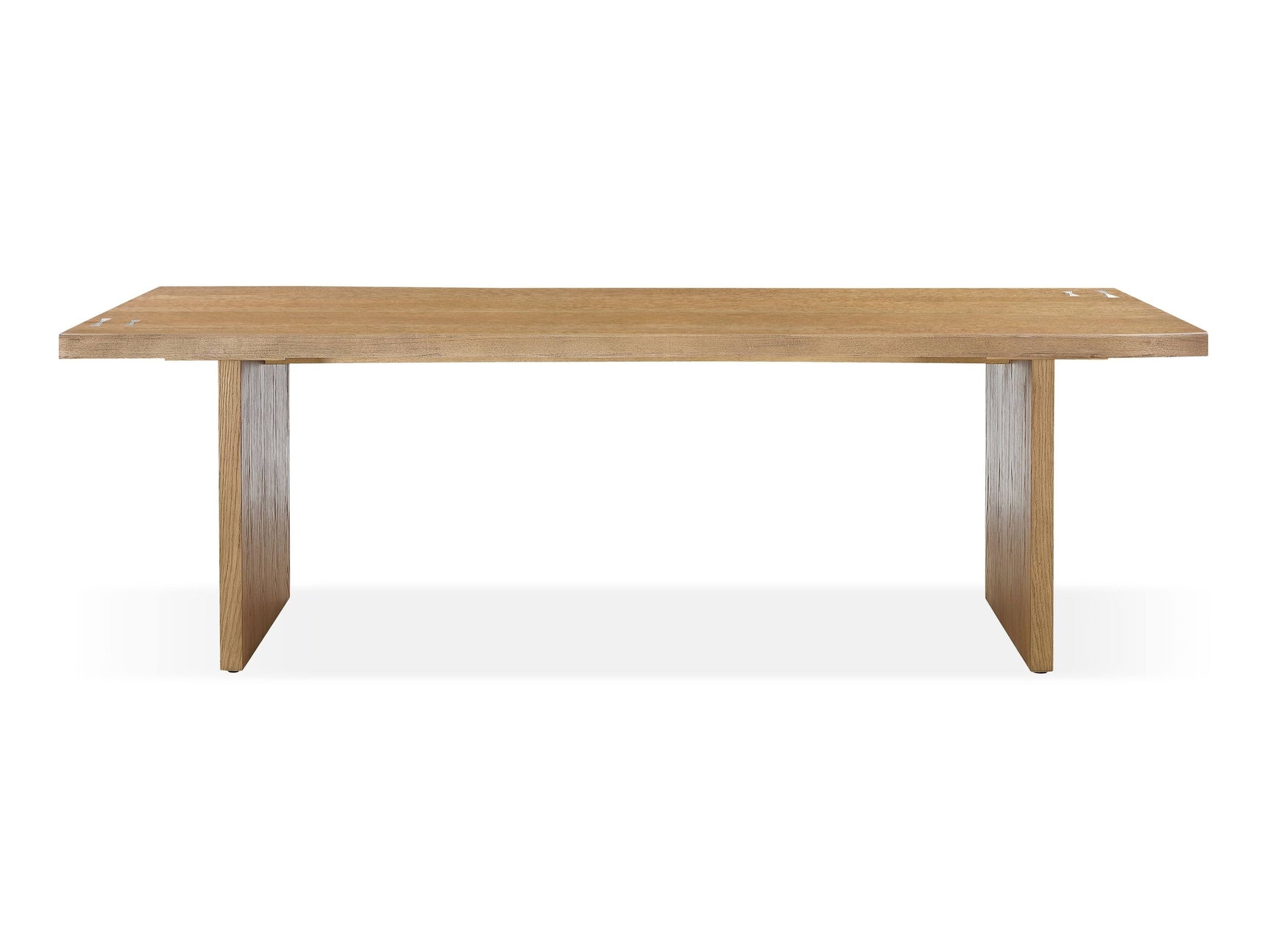 One Modern Coastal Live Edge Dining Table in White Oak - Ornate Home