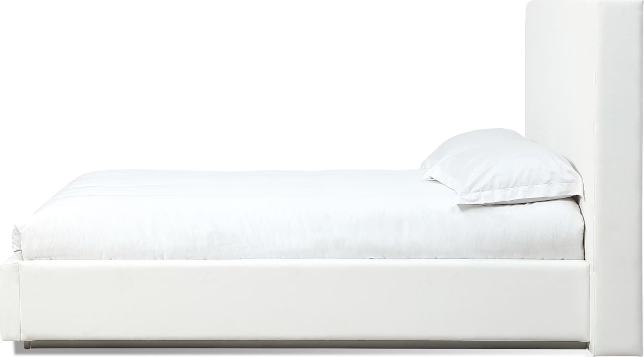 One Pearl King Upholstered Footboard Storage Bed - Ornate Home