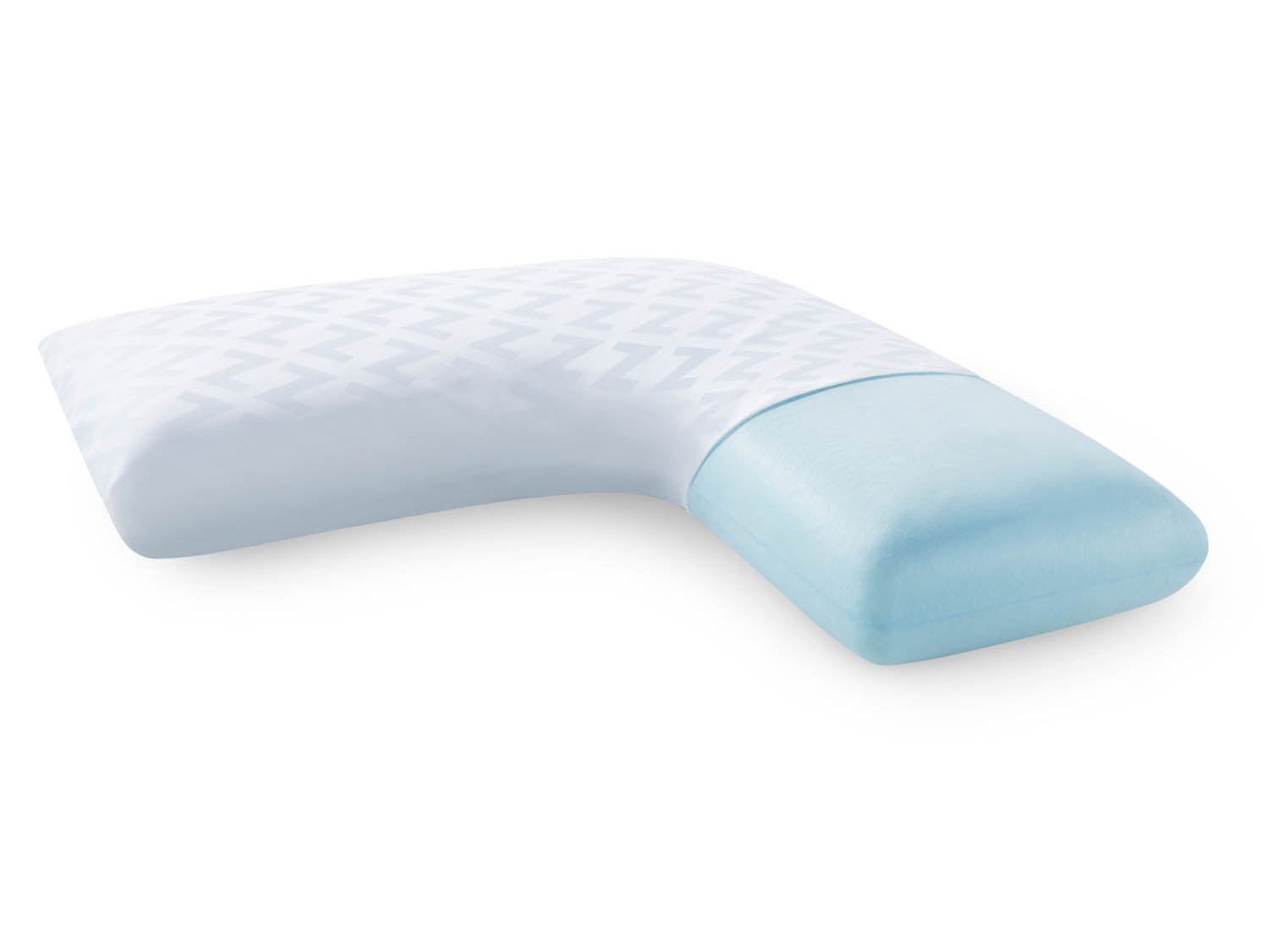 One Size White L-Shape Pillow with Gel Dough - Ornate Home