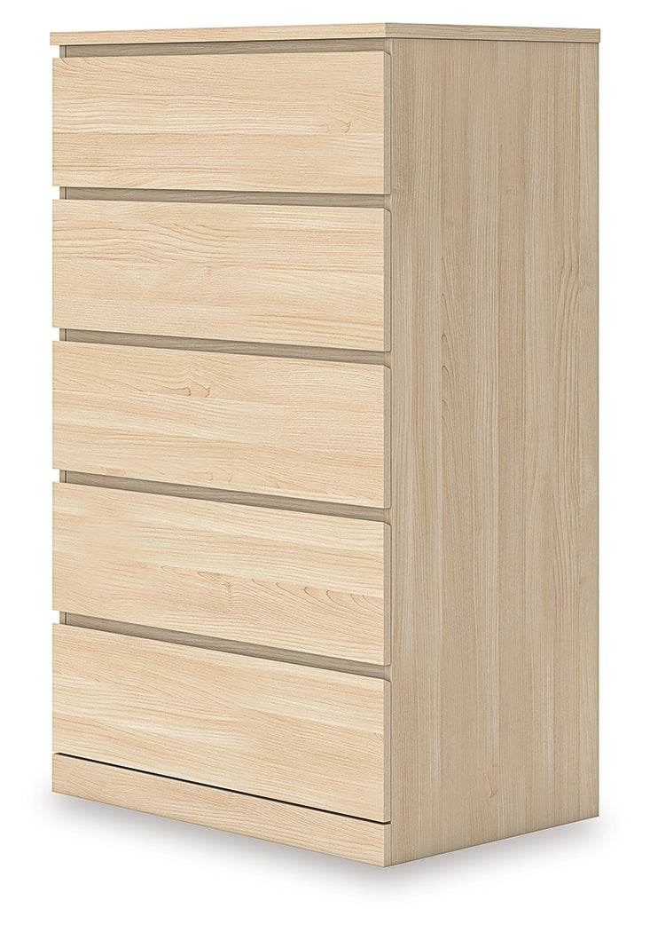 Onita Natural Five Drawer Chest (Online Special Price) - Ornate Home