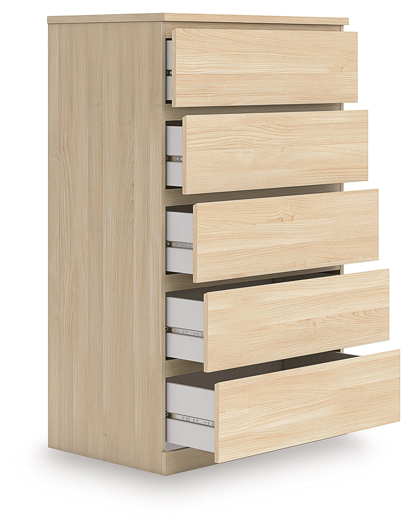 Onita Natural Five Drawer Chest (Online Special Price) - Ornate Home