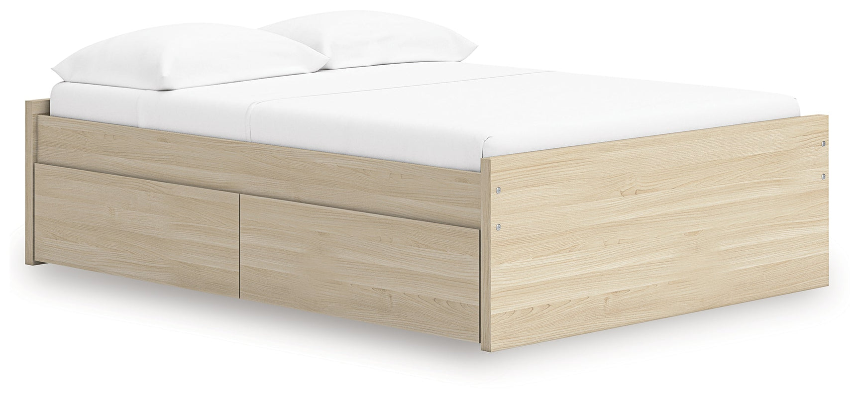 Onita Natural Full Platform Bed with 2 Side Storage (Online Special Price) - Ornate Home
