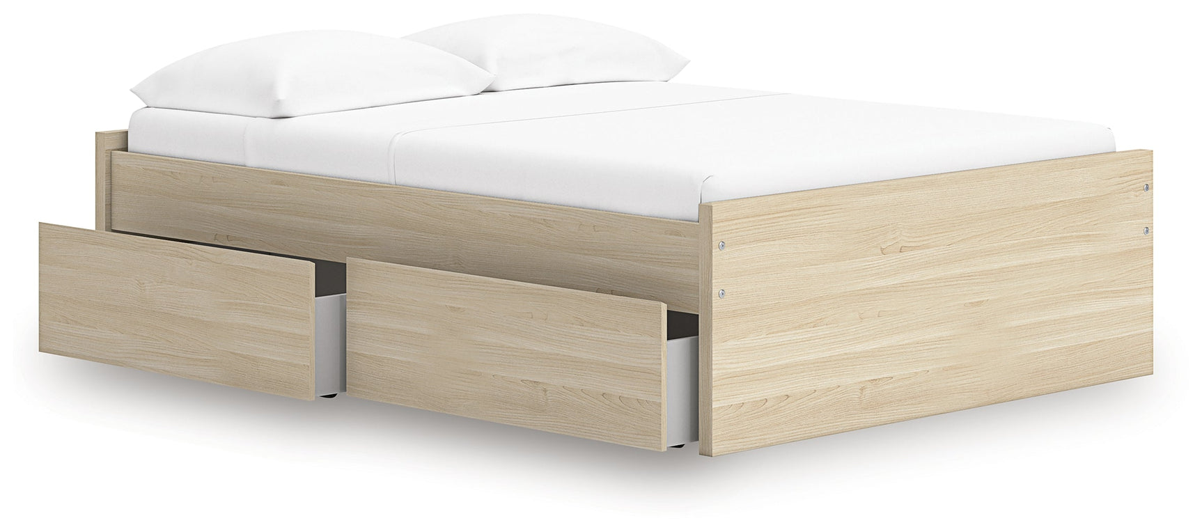Onita Natural Full Platform Bed with 2 Side Storage (Online Special Price) - Ornate Home