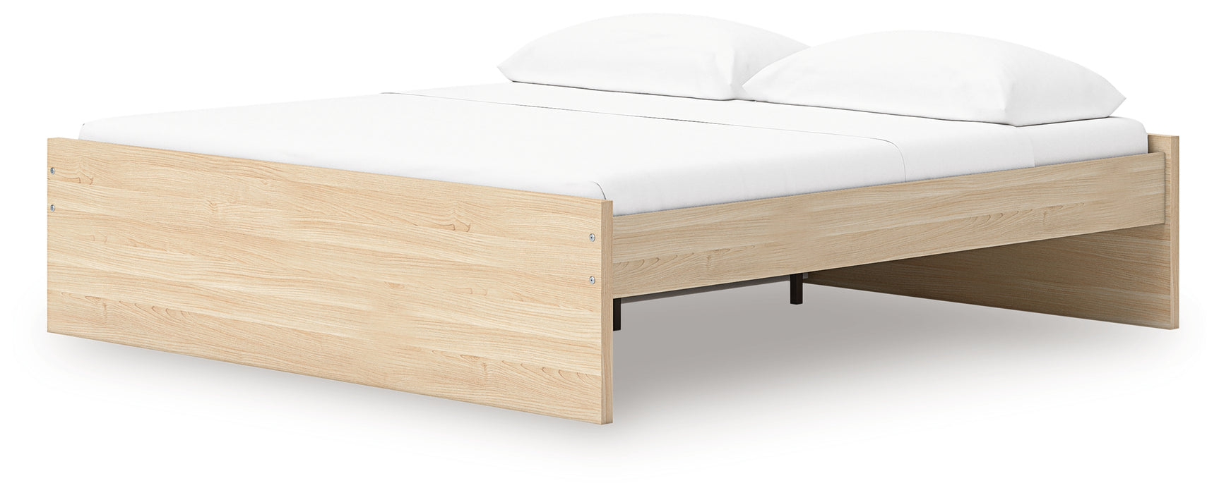 Onita Natural King Platform Bed with 1 Side Storage (Online Special Price) - Ornate Home