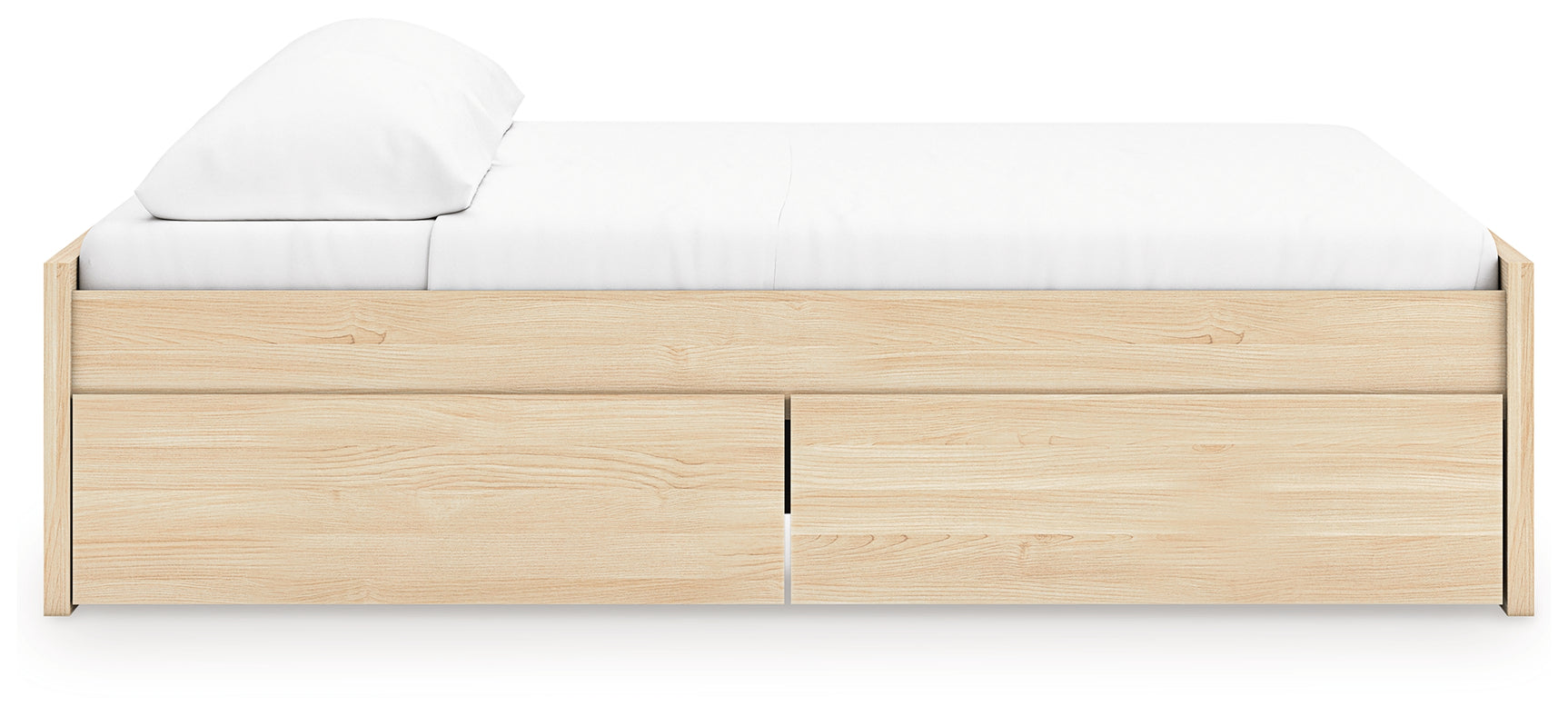 Onita Natural King Platform Bed with 1 Side Storage (Online Special Price) - Ornate Home