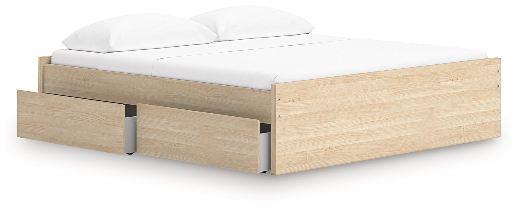 Onita Natural King Platform Bed with 2 Side Storage (Online Special Price) - Ornate Home