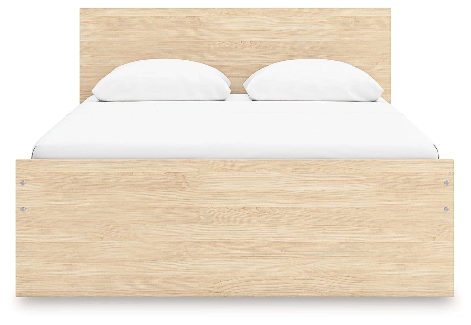 Onita Natural Queen Panel Platform Bed with 1 Side Storage - Ornate Home