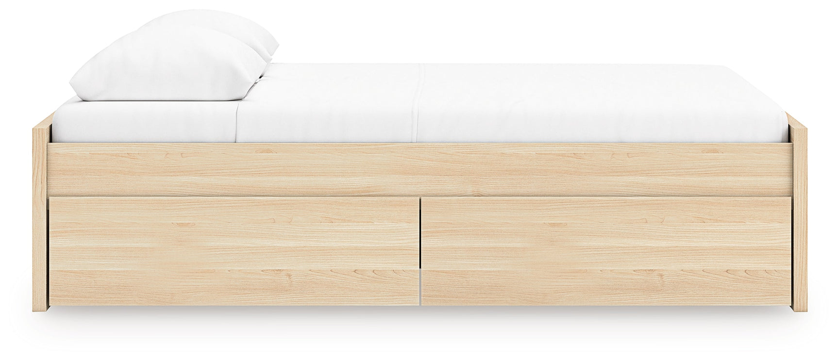 Onita Natural Queen Platform Bed with 1 Side Storage (Online Special Price) - Ornate Home