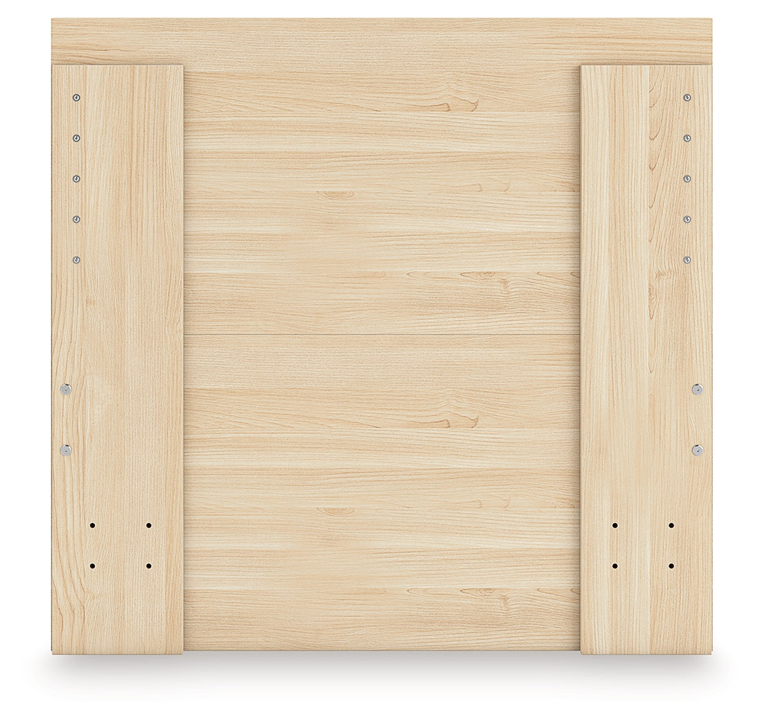 Onita Natural Twin Panel Platform Bed - Ornate Home