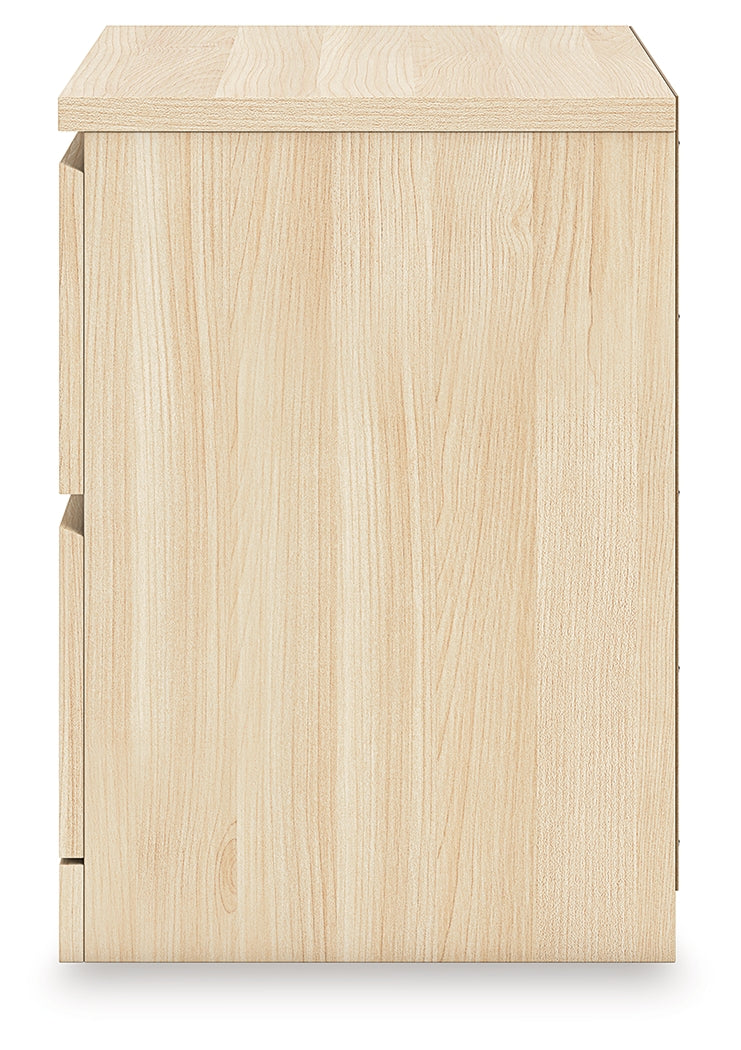 Onita Natural Two Drawer Night Stand - Ornate Home