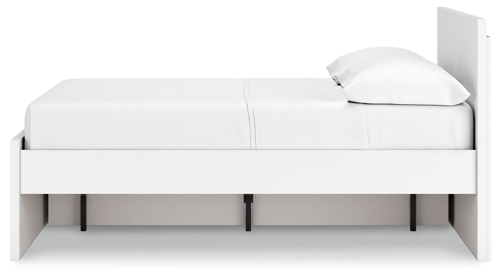 Onita White Full Panel Platform Bed with 1 Side Storage (Online Special Price) - Ornate Home