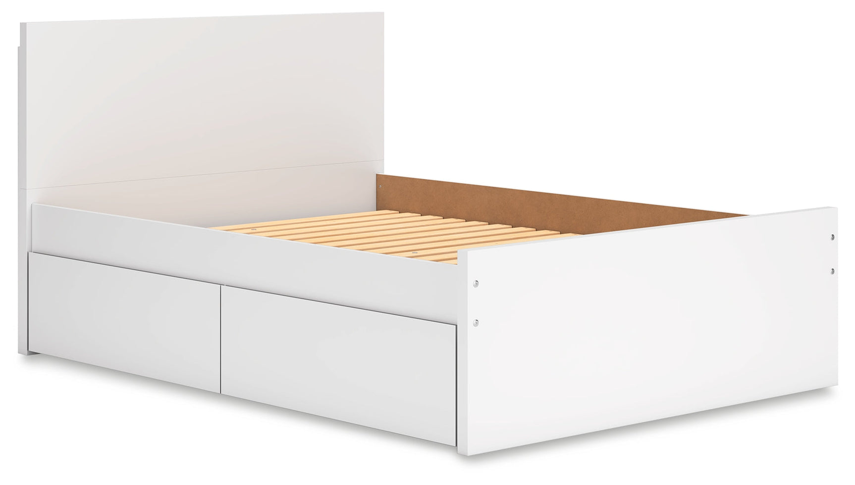 Onita White Full Panel Platform Youth Bed with 2 Side Storage (Online Special Price) - Ornate Home
