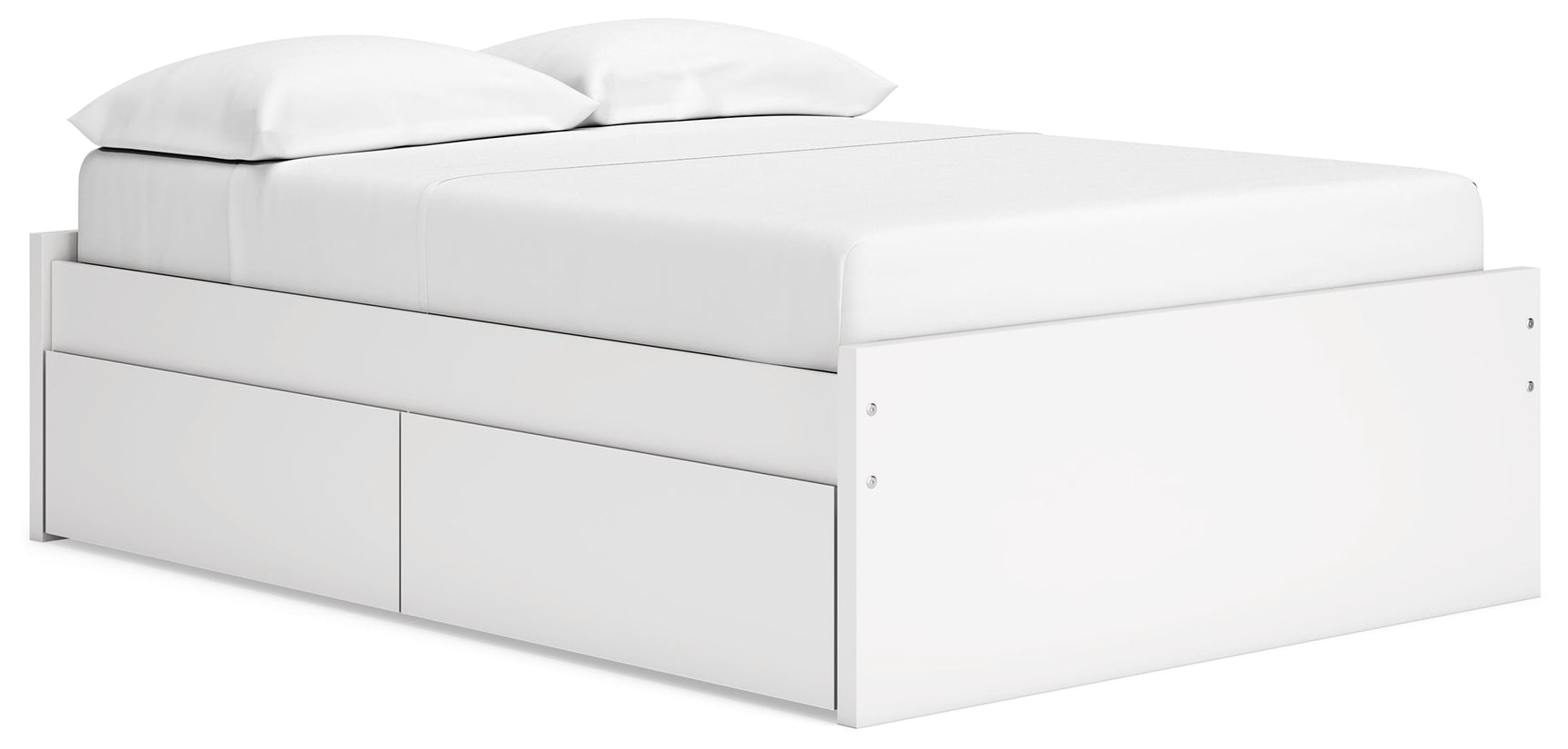 Onita White Full Platform Bed with 2 Side Storage (Online Special Price) - Ornate Home