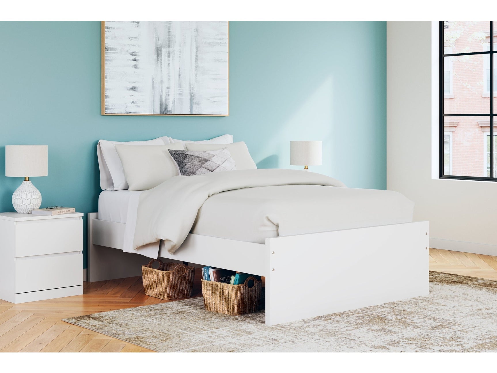 Onita White Full Platform Youth Bed (Online Special Price) - Ornate Home