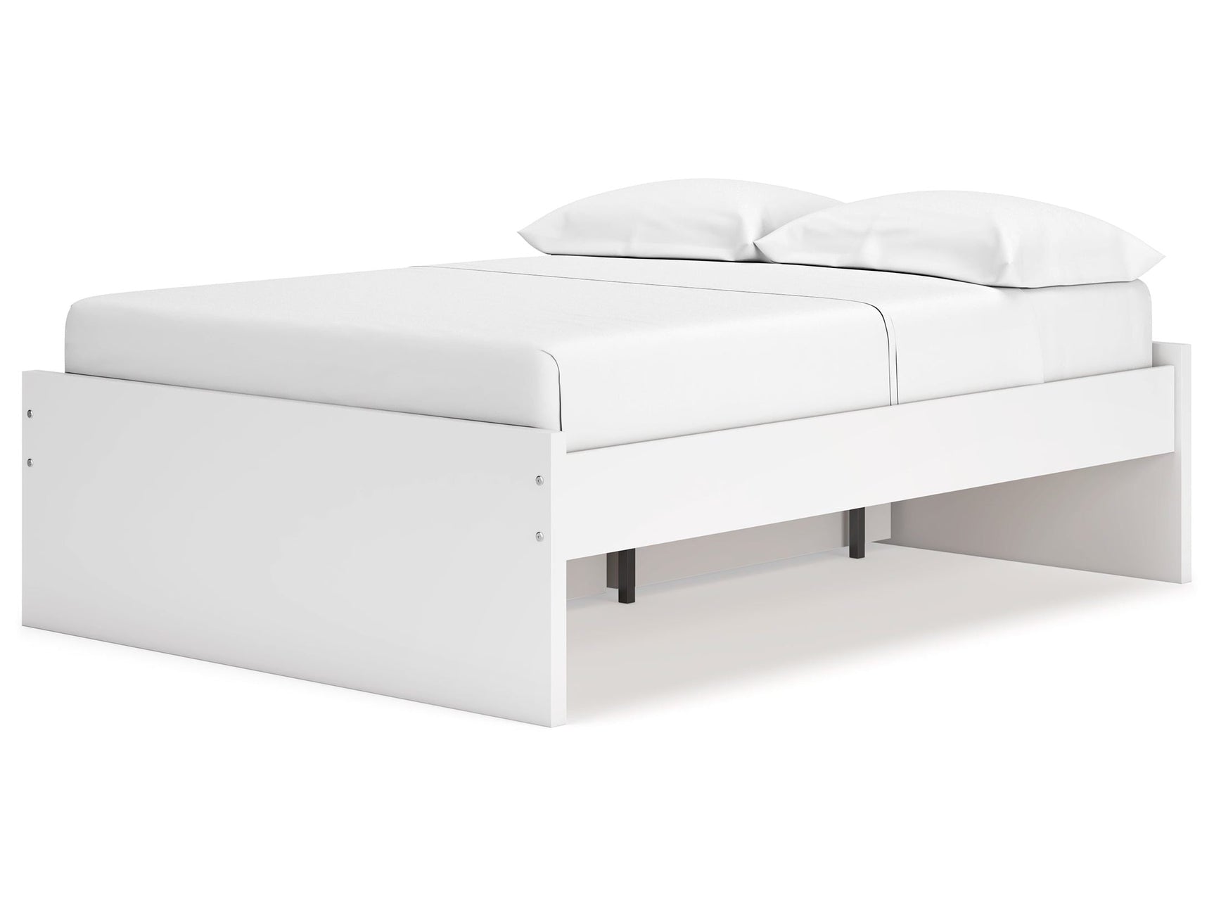 Onita White Full Platform Youth Bed with 1 Side Storage (Online Special Price) - Ornate Home