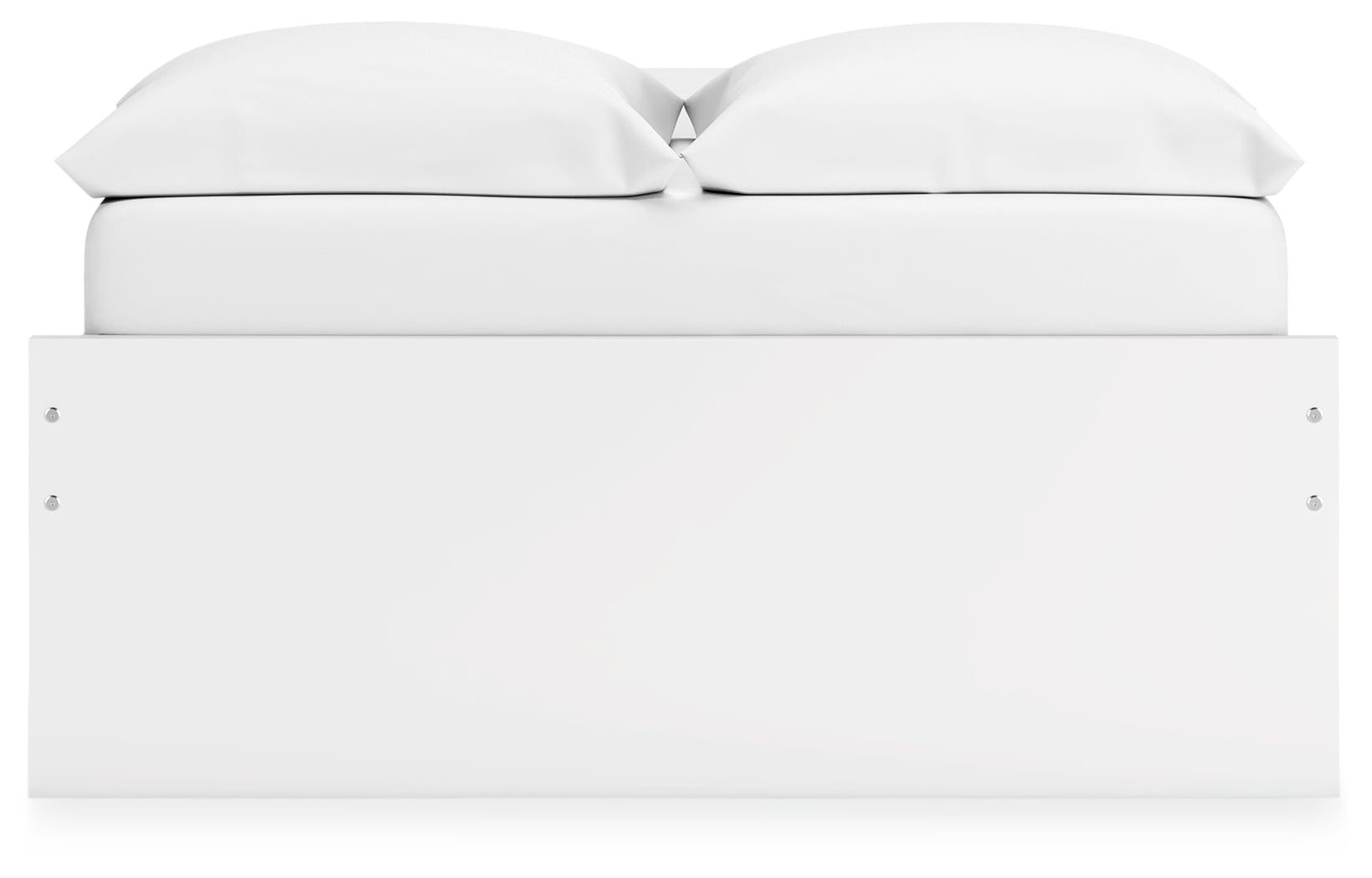 Onita White Full Platform Youth Bed with 1 Side Storage - Ornate Home