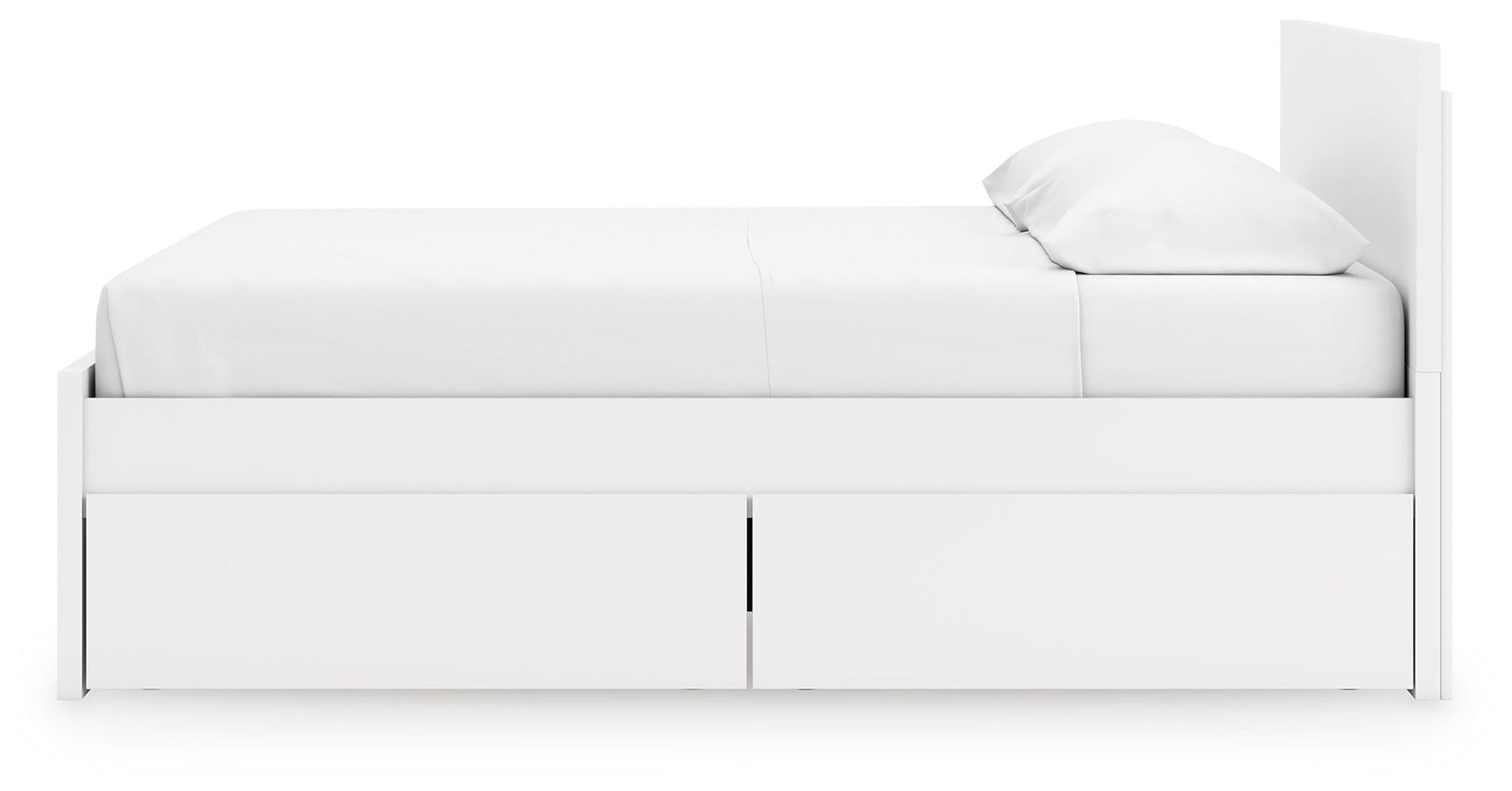 Onita White King Panel Platform Bed with 2 Side Storage (Online Special Price) - Ornate Home