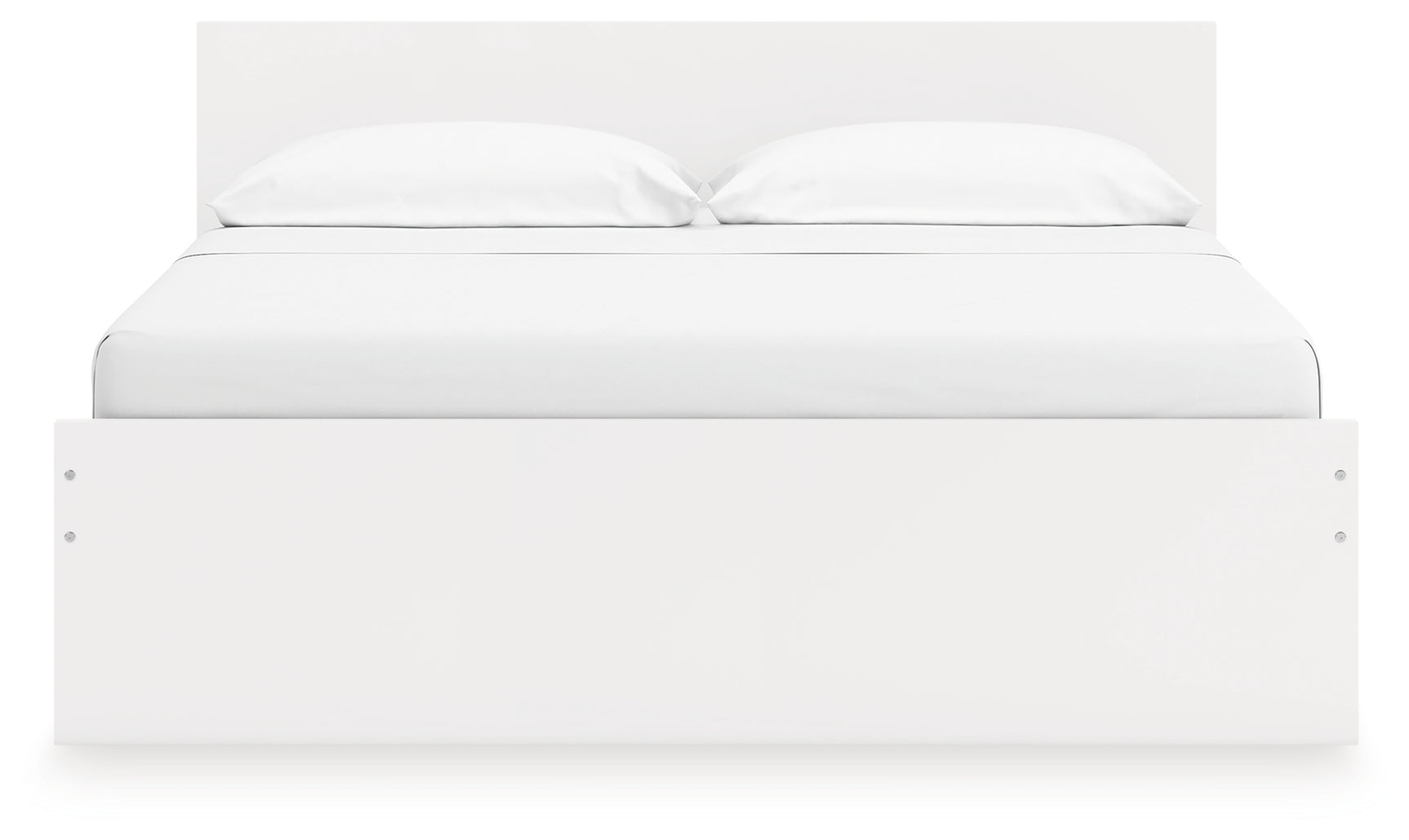 Onita White King Panel Platform Bed with 2 Side Storage - Ornate Home