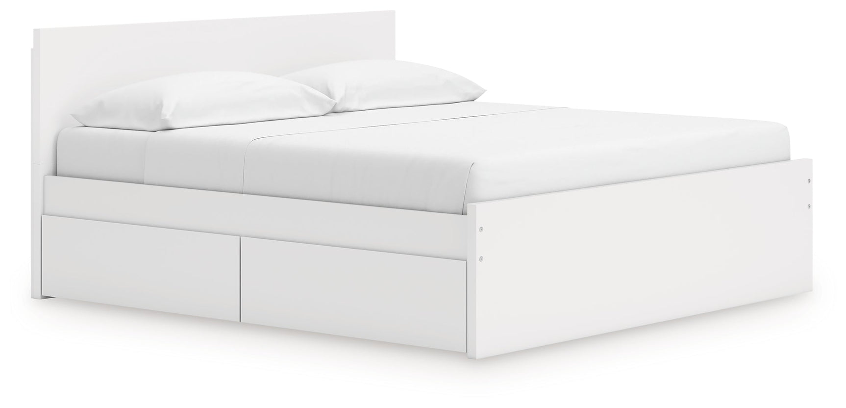 Onita White King Panel Platform Bed with Storage (Online Special Price) - Ornate Home
