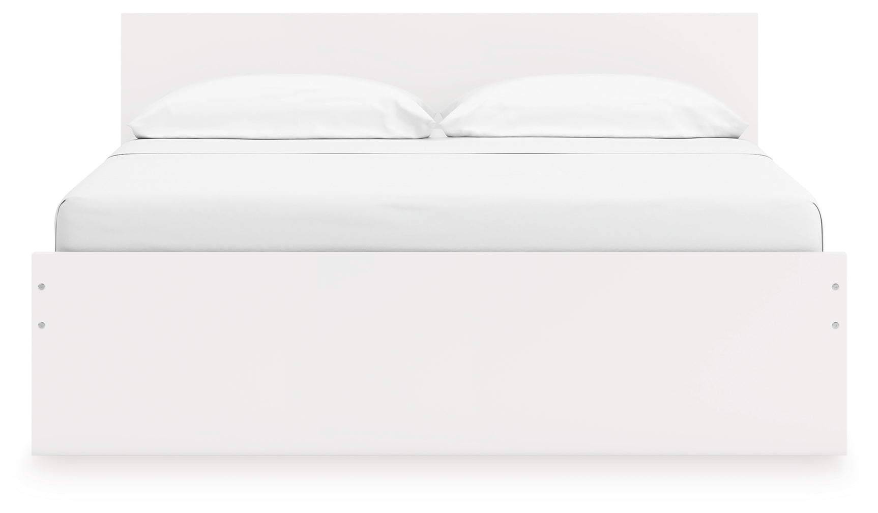 Onita White King Panel Platform Bed with Storage - Ornate Home