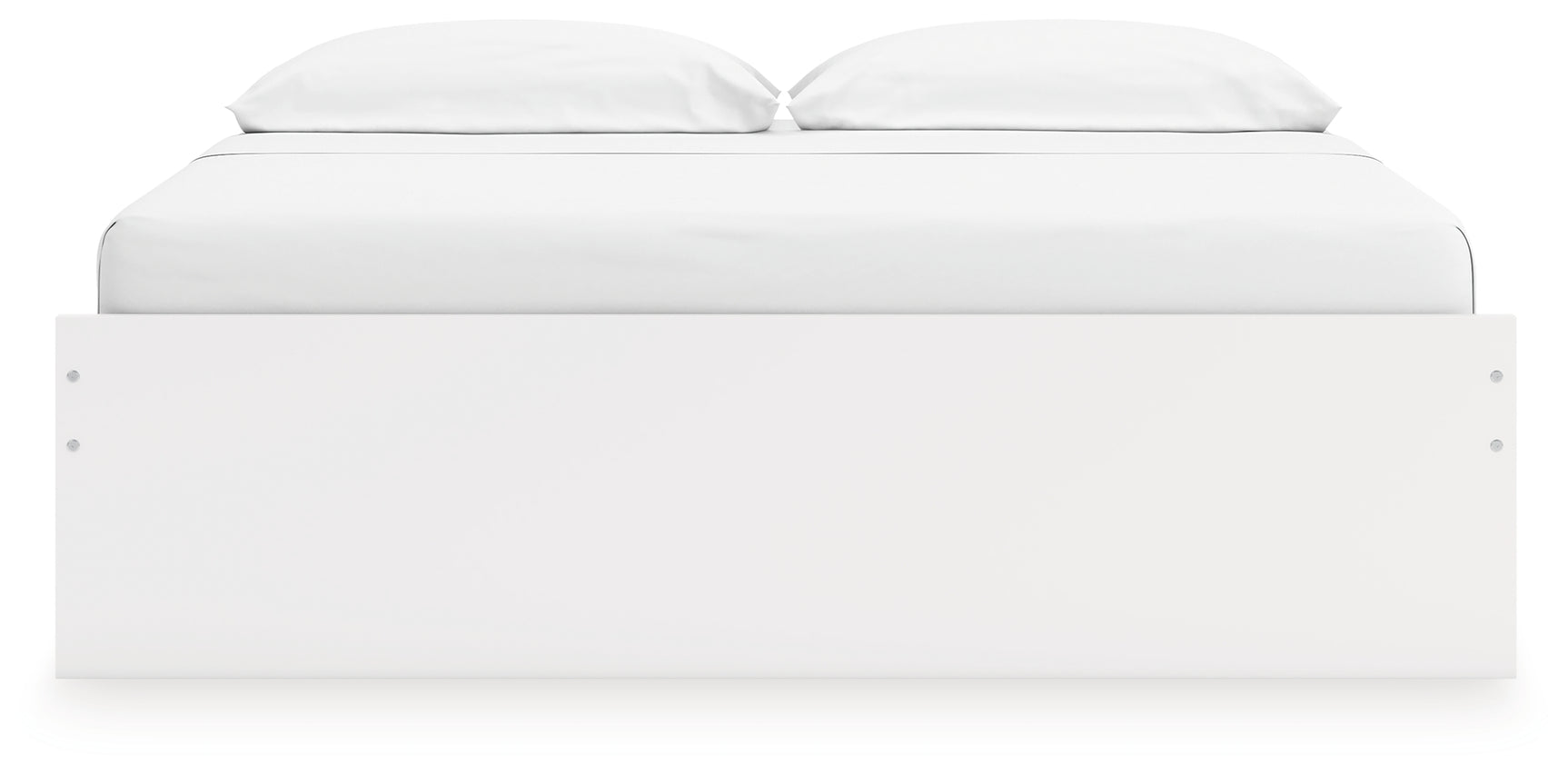 Onita White King Platform Bed with 1 Side Storage - Ornate Home